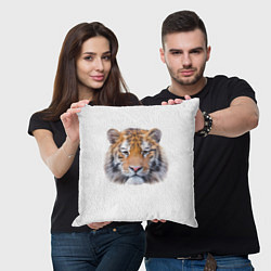 Подушка квадратная Тигр рыжий полосатый, цвет: 3D-принт — фото 2