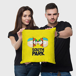 Подушка квадратная South Park - Южный парк персонажи, цвет: 3D-принт — фото 2