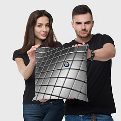 Подушка квадратная BMW pattern 2022, цвет: 3D-принт — фото 2