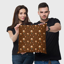 Подушка квадратная Воздушные шары для любителей кофе, цвет: 3D-принт — фото 2