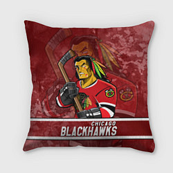Подушка квадратная Chicago Blackhawks , Чикаго Блэкхокс, цвет: 3D-принт