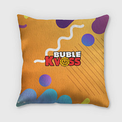 Подушка квадратная Бабл квас Bubble kvass геометрический фон