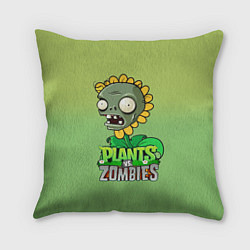 Подушка квадратная Plants vs Zombies зомби-подсолнух, цвет: 3D-принт