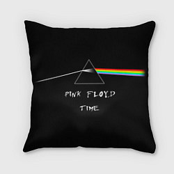 Подушка квадратная PINK FLOYD TIME ПИНК ФЛОЙД ЛОГОТИП, цвет: 3D-принт