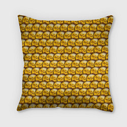 Подушка квадратная Золотые Биткоины Golden Bitcoins, цвет: 3D-принт