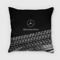 Подушка квадратная Mercedes-Benz шины, цвет: 3D-принт