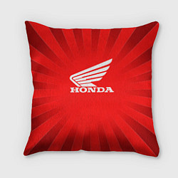 Подушка квадратная Honda красные линии, цвет: 3D-принт