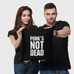 Подушка квадратная PUNKS NOT DEAD Панки Живы, цвет: 3D-принт — фото 2