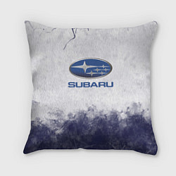 Подушка квадратная Subaru Трещина, цвет: 3D-принт