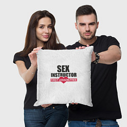 Подушка квадратная Секс Инструктор SEX INSTRUCTOR, цвет: 3D-принт — фото 2