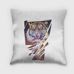 Подушка квадратная Тигр Арт, цвет: 3D-принт