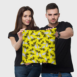 Подушка квадратная Пчелы на желтом, цвет: 3D-принт — фото 2