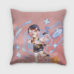 Подушка квадратная Cute Diona Genshin Impact, цвет: 3D-принт