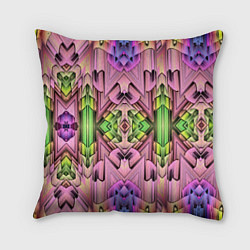 Подушка квадратная Зеленый изумруд мозаика, цвет: 3D-принт