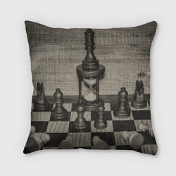 Подушка квадратная Старинные шахматы, цвет: 3D-принт