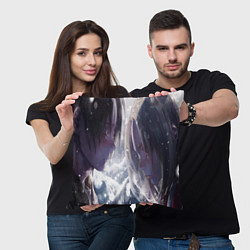 Подушка квадратная Шаман Кинг Ё и Анна, цвет: 3D-принт — фото 2