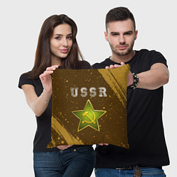 Подушка квадратная USSR - ЗВЕЗДА - Краска, цвет: 3D-принт — фото 2