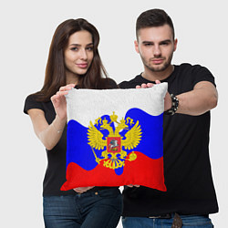 Подушка квадратная Герб россии герб, цвет: 3D-принт — фото 2