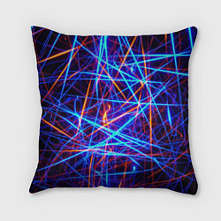 Подушка квадратная Neon pattern Fashion 2055, цвет: 3D-принт