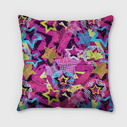 Подушка квадратная Star Colorful Pattern Fashion Neon