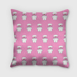 Подушка квадратная ЛАЛАФАНФАН на розовом фоне, цвет: 3D-принт