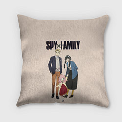 Подушка квадратная Spy x Family Семья шпиона, цвет: 3D-принт