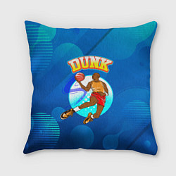 Подушка квадратная Dunk баскетболист, цвет: 3D-принт