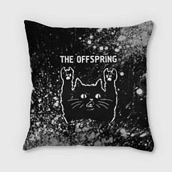 Подушка квадратная The Offspring Rock Cat, цвет: 3D-принт