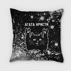 Подушка квадратная Агата Кристи Rock Cat FS, цвет: 3D-принт