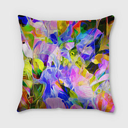 Подушка квадратная Красочный цветочный узор Весна - Лето 2023 Colorfu, цвет: 3D-принт