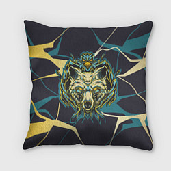 Подушка квадратная Талисман волк, цвет: 3D-принт