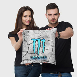 Подушка квадратная MONSTER WHITE БЕЛЫЙ МОНСТР, цвет: 3D-принт — фото 2