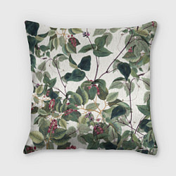 Подушка квадратная Цветы Долихоса, цвет: 3D-принт