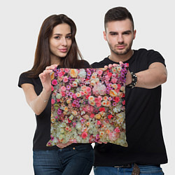 Подушка квадратная MILLION MULTICOLORED FLOWERS, цвет: 3D-принт — фото 2