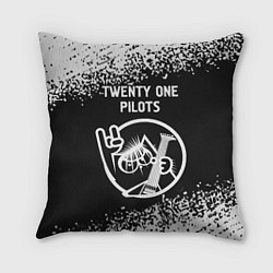 Подушка квадратная Twenty One Pilots - КОТ - Краска, цвет: 3D-принт