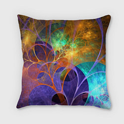 Подушка квадратная Растительный абстрактный паттерн Лето Floral Abstr, цвет: 3D-принт