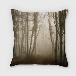 Подушка квадратная Туманный лес на восходе, цвет: 3D-принт