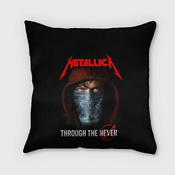 Подушка квадратная METALLICA THROUGH THE NEVER, цвет: 3D-принт