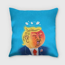 Подушка квадратная Дональд Трамп и Твиттер, цвет: 3D-принт