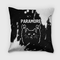 Подушка квадратная Группа Paramore и Рок Кот, цвет: 3D-принт