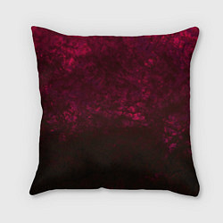 Подушка квадратная Темно-красный абстрактный узор текстура камня, цвет: 3D-принт