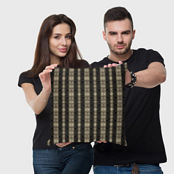 Подушка квадратная Классические текстуры - сетка, цвет: 3D-принт — фото 2