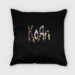 Подушка квадратная KoЯn Korn лого, цвет: 3D-принт