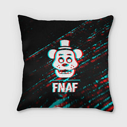 Подушка квадратная FNAF в стиле Glitch Баги Графики на темном фоне, цвет: 3D-принт