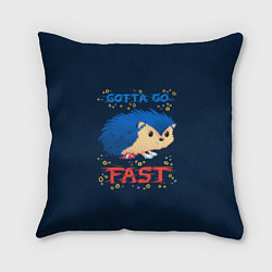 Подушка квадратная Little Sonic gotta go fast