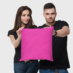 Подушка квадратная Яркий розовый из фильма Барби, цвет: 3D-принт — фото 2