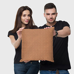Подушка квадратная Кофейные плитки, цвет: 3D-принт — фото 2