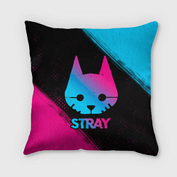 Подушка квадратная Stray - Neon Gradient, цвет: 3D-принт
