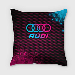 Подушка квадратная Audi - neon gradient, цвет: 3D-принт