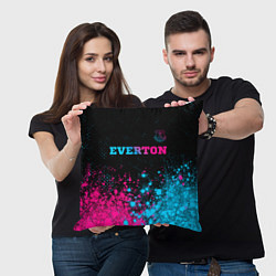 Подушка квадратная Everton - neon gradient, цвет: 3D-принт — фото 2